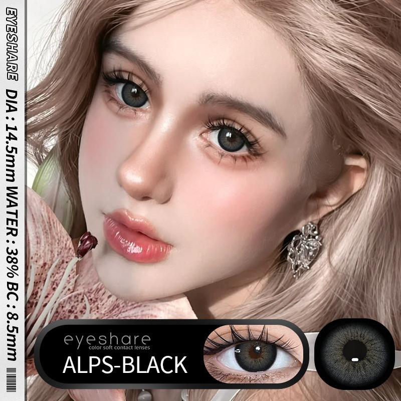 Eyeshare 1 Paar neue ALPS Kontaktlinsen für die Augen Farblinsen Schwarz Blau Pupillen Kontaktlinsen 14,5 mm