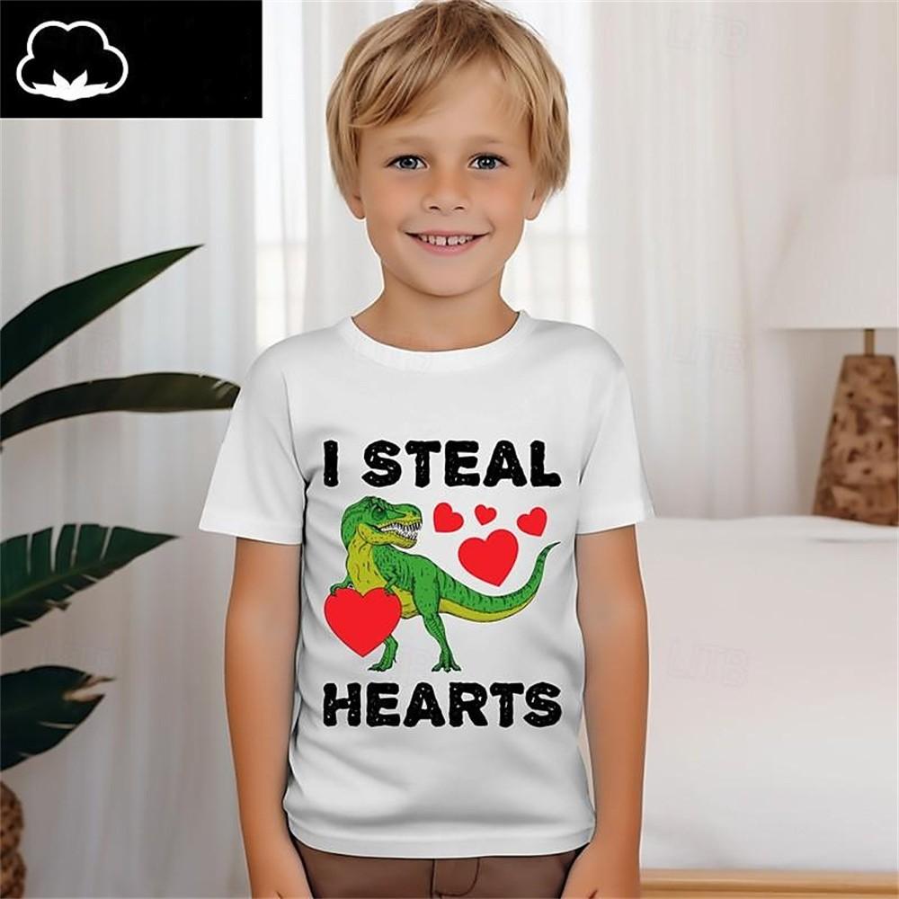 

Новая забавная 3D-печать динозавра для мальчиков, одежда на день рождения, ретро-летние футболки для мальчиков, детская футболка для мальчиков, короткий рукав, футболка 100