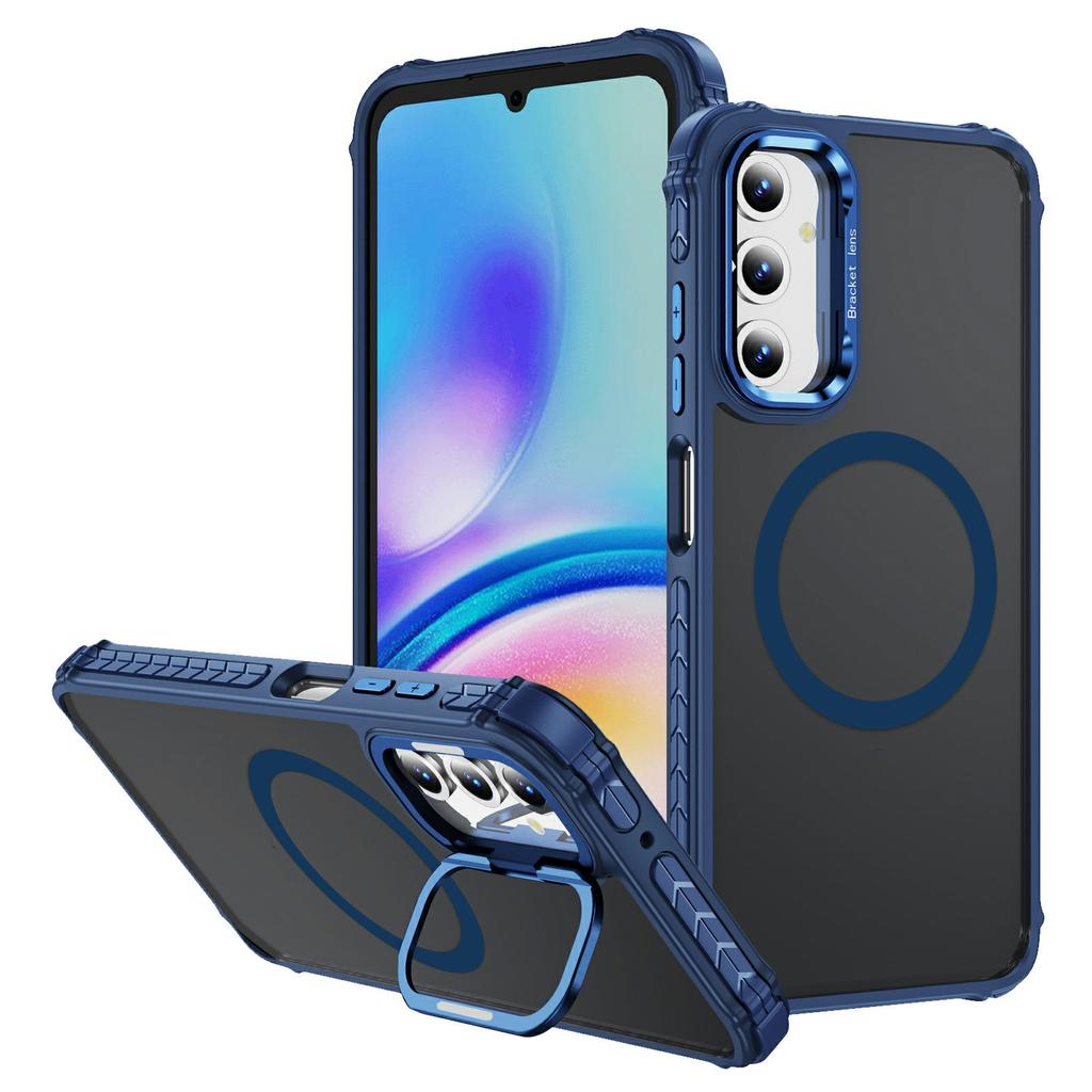 For Samsung Galaxy A25 5G (Global) (161mm) Case with Lens Kickstand Matte Back Cover Magnetic Case