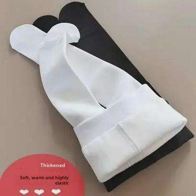 Girls' Thick Velvet Pantyhose: Autumn/Winter White Leggings for Dance