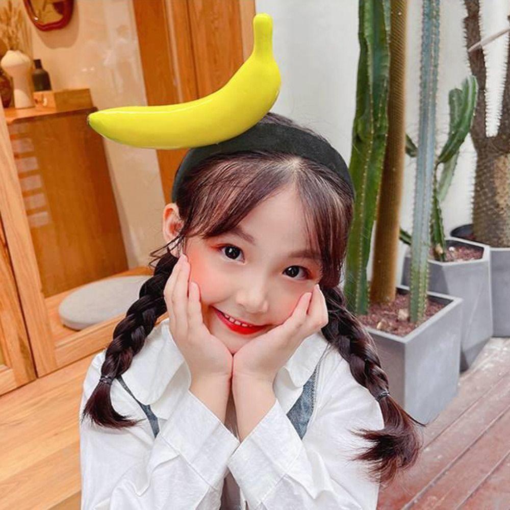 Cute Tomato Simulated Food Hair Hoop Potato Banana Fruits Headband Headwear Radish Vegetable Hair Bands Wash Face