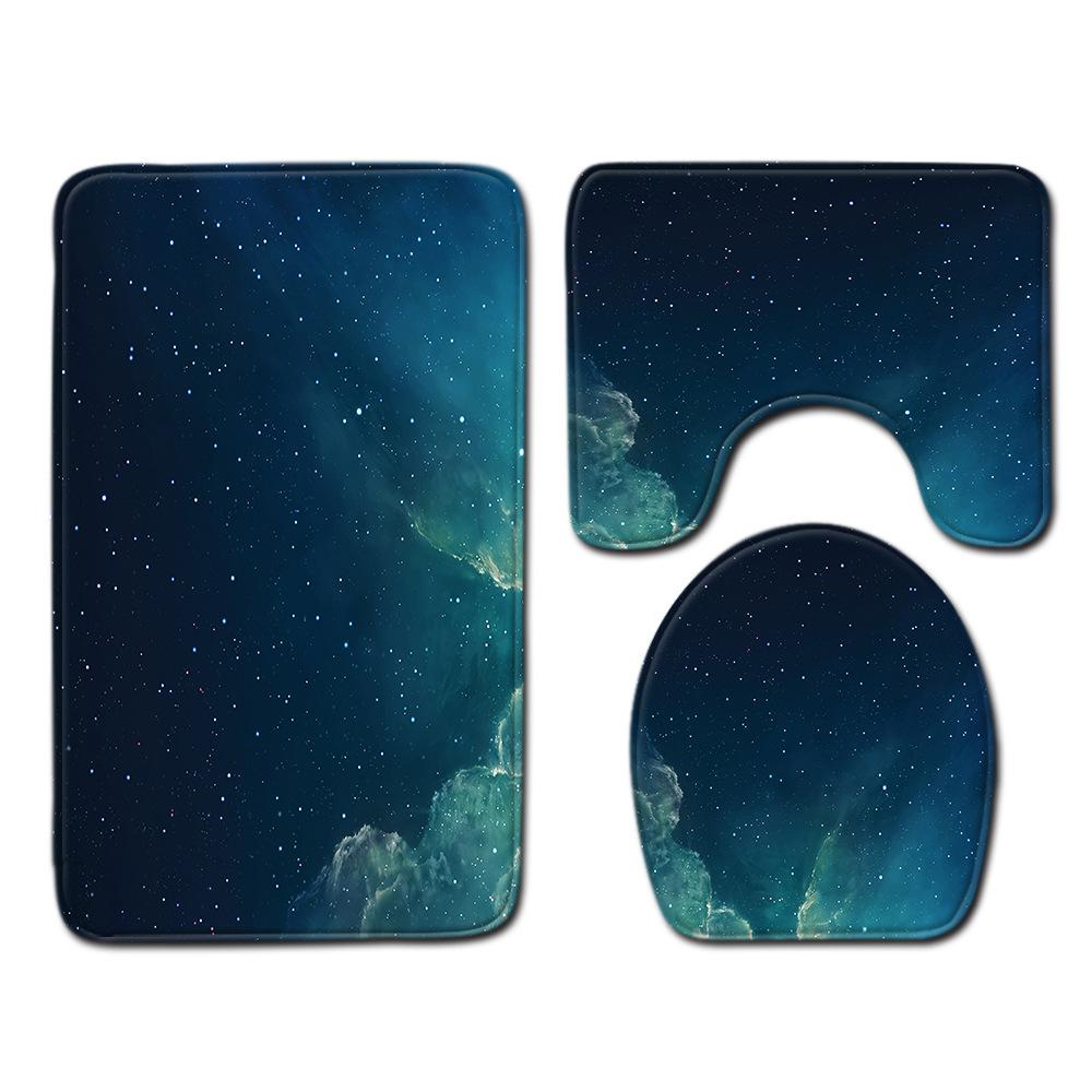 Star Bathroom Floor Mat Toilet Three-Piece Set