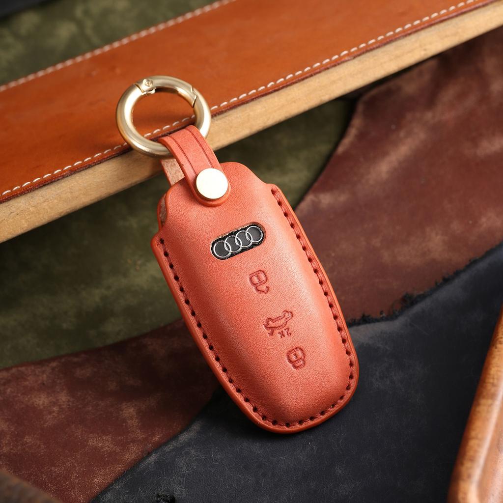 Customized Key Cover Is Suitable for 19 Types of Leather Pure Handmade High-end Car Key Bag Keychain Handmade
