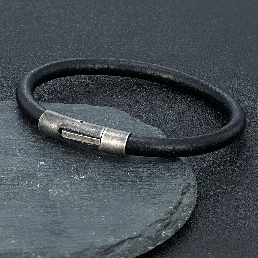 Simple Men Women Primary Cowhide Bracelet Retro Stainless Steel Buckle Accessories Handmade Cuff Bangle Gifts