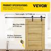 Sliding Barn Door Hardware Kit, 12FT Barn Door Kit, 330LBS Load-bearing Double Barn Door Hardware Kit, Carbon Steel Barn Door Track, Darn door for