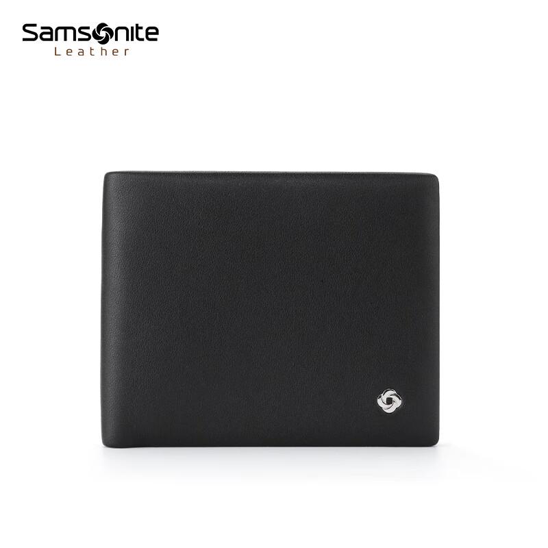 Samsonite Herren-Geldbörse aus Leder, zweifach faltbar