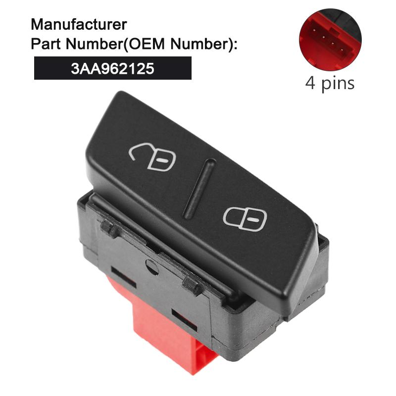 3AA962125 Car Door Lock Switch 4496504 For VW Volkswagen Passat B7 3C 2011-2015