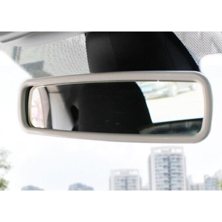 Cover Frame Trim White ABS Interior Rearview Mirror For Benz Smart Fortwo 15-20