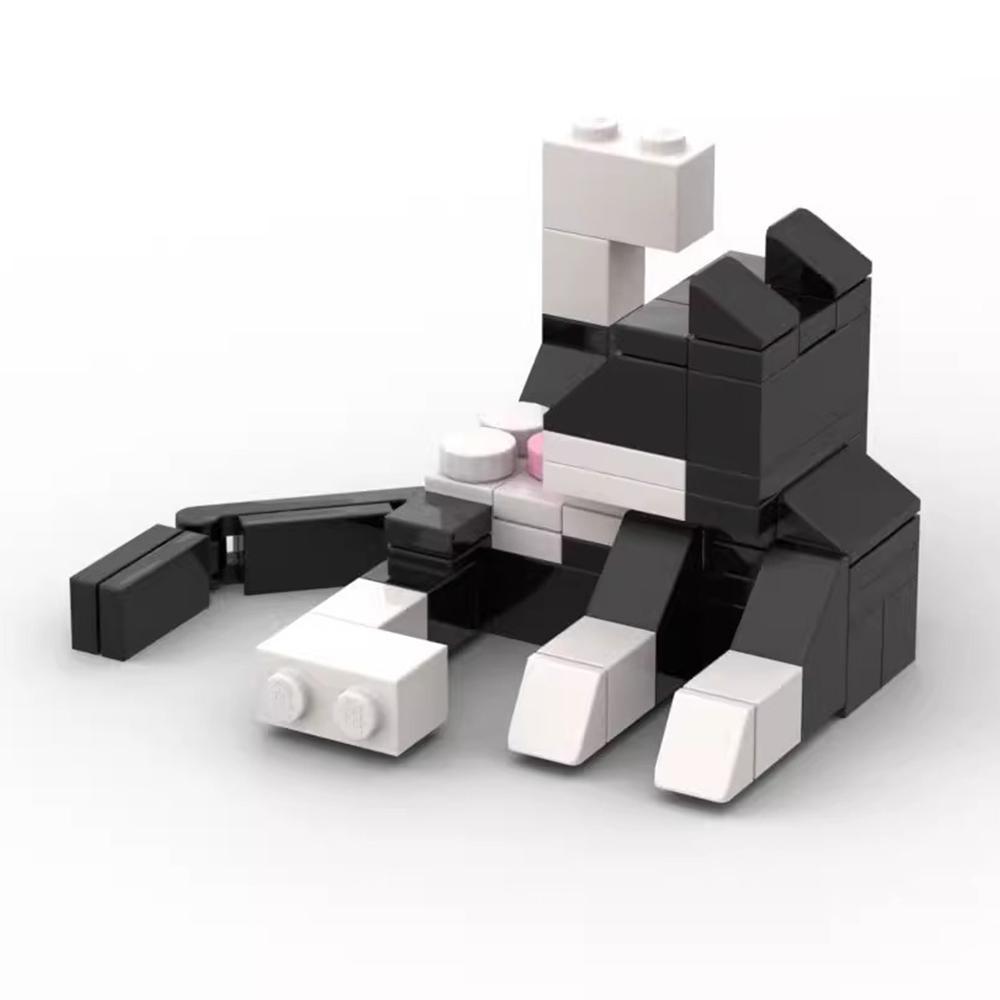 60Pcs/set Cat Figires Model Animal Series Building Blocks DIY Assembly Model Education Toys For kids Desktop Ornaments