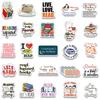50PCS Reading Lovers Stickers Rich Different Patterns Residue-free Sunproof Adhesive Non-fading Waterproof Book Decals