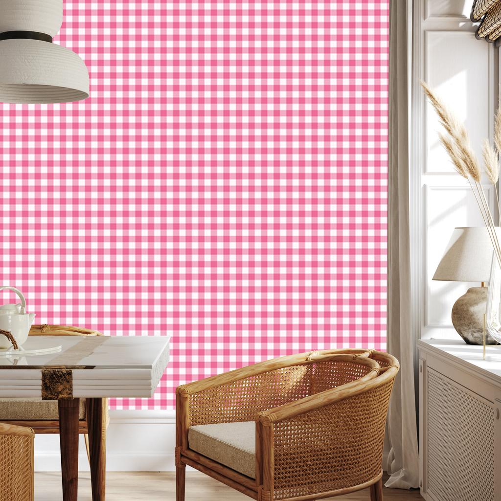 Wallpaper Fabric Pattern Powder Pink and White, Subtle Detail 50x1000