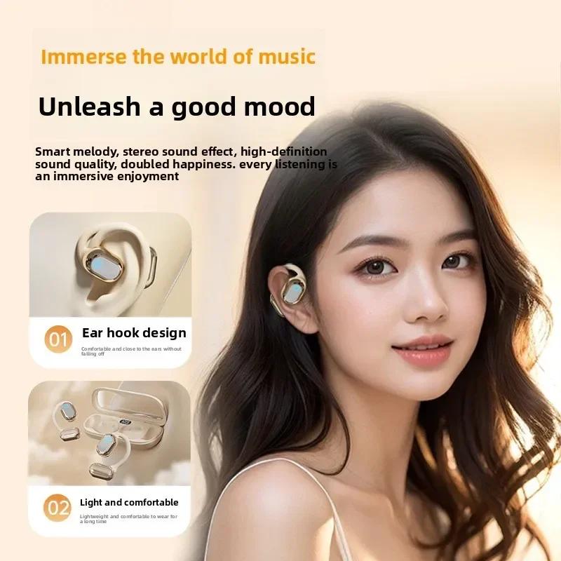 New wireless Bluetooth earphones with long battery life, comfortable wearing, intelligent digital display and battery life