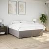 Vidaxl Bed Frame Without Mattress, Taupe, 200X200 Cm, Upholstered
