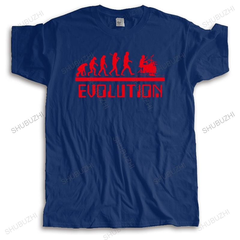 

men tshirt summer New Arrived Mens t shirt Evolution of A Drummer Funny DrummingAUD new cotton man tshirt drop shipping S