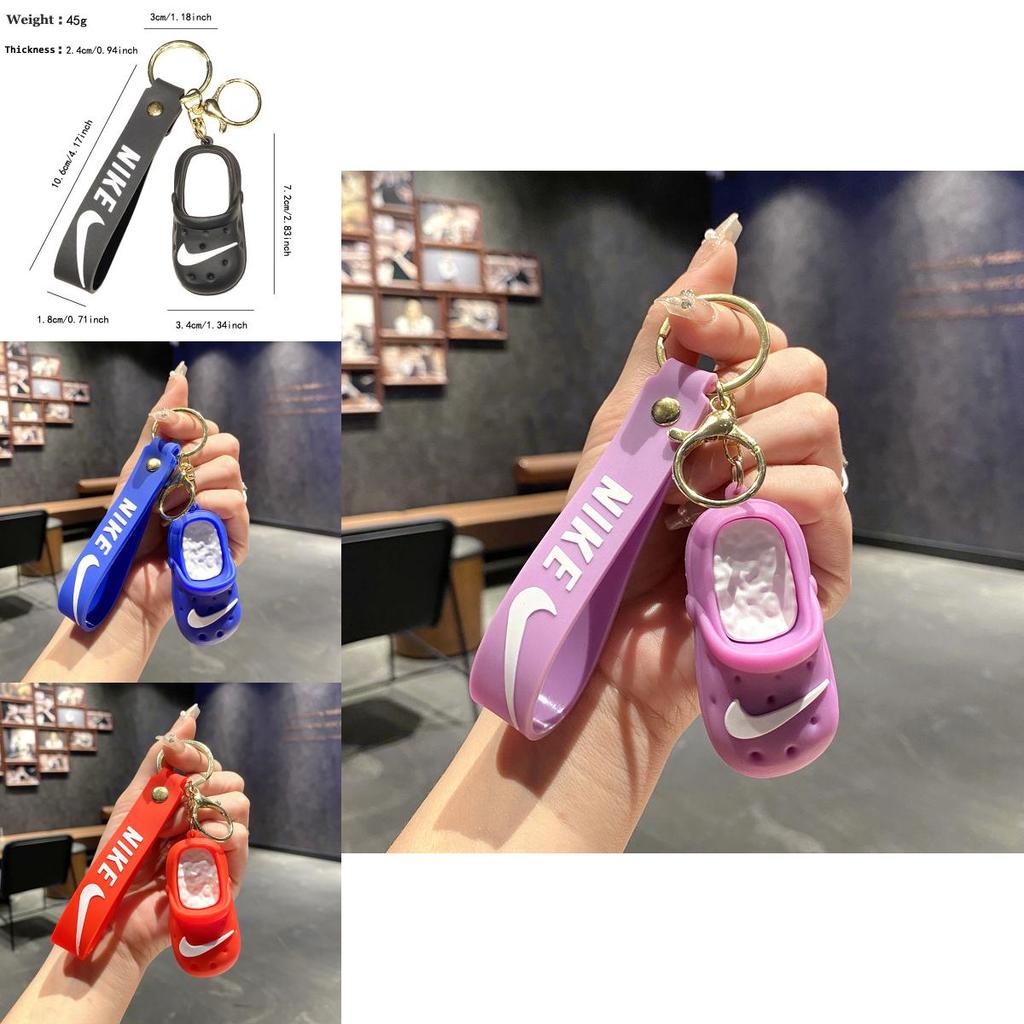 Multi Color Simulation Mini Slipper Pendant Keychain For Gift And Decoration