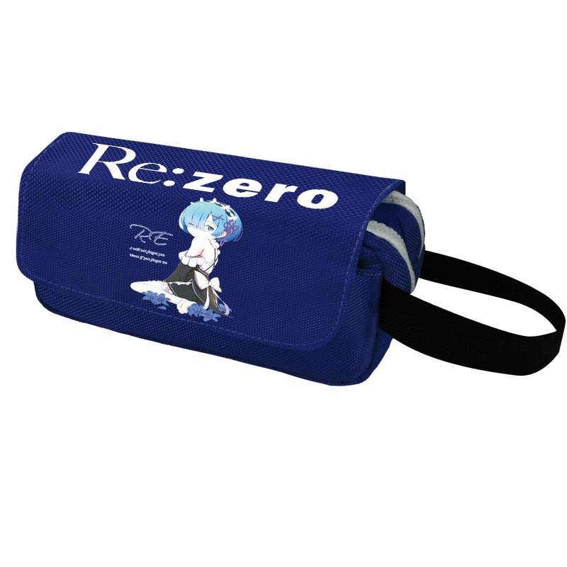Anime Pencil Case Large Capacity Double Zipper Canvas Organizer Students
