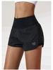 Women's Quick-Dry High-Waist Shorts with Zipper Pocket & Anti-Exposure Lining for Running & Fitness