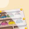 Jouets pour enfants 2 en 1 Labyrinthe magnétique en bois de couleurs et de chiffres avec planche à dessin, jouet de tri des couleurs, de comptage et d'association