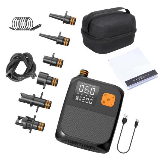 25PSI Air Pump 8000mAh Battery Rechargeable Paddle Board Pump Electric Portable Car Inflator with