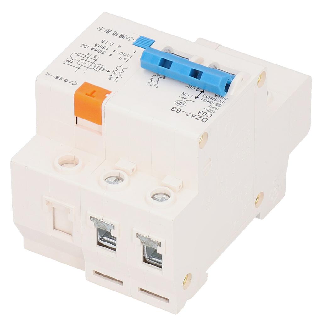 220V 2P63 Circuit Breaker Disconnector Electric Leakage Protection Switch 35mm Din Rail Mount
