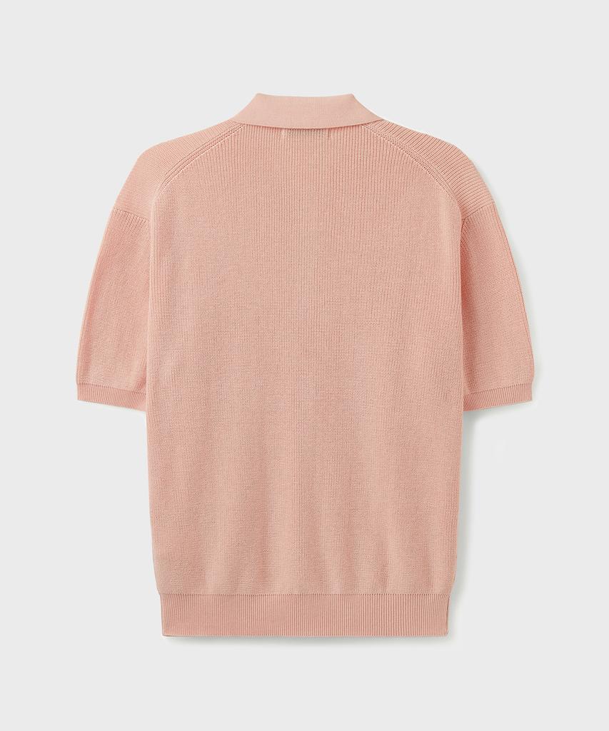 Beulaendideu Hard Twist Resort Polo Knit [Peach]