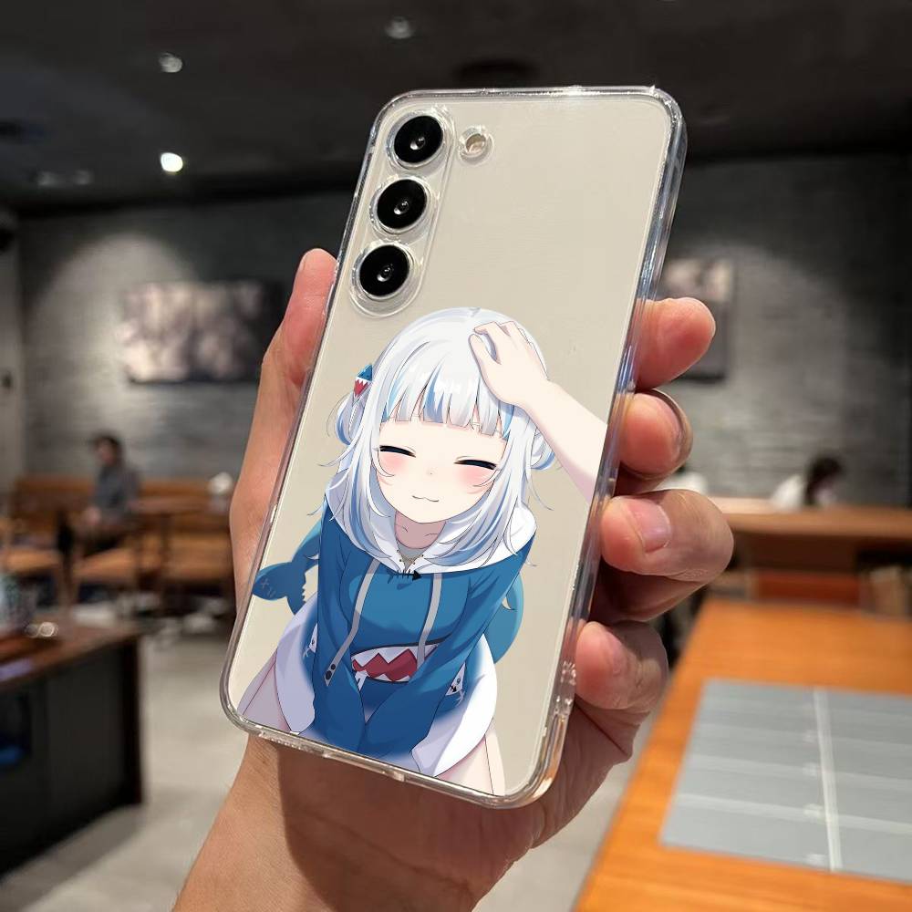 G-Gawr Gura Cute GG  Phone Case For SamsungA10 A12 A31 A40 A70 Transparent Cover Case Samsung a40