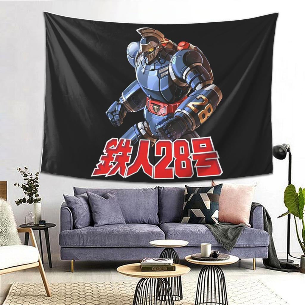 Casual Tetsujin 28 Robot Tapestry Wall Hanging Aesthetic Home Decor Tapestries for Dorm Room