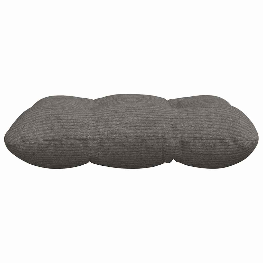 Seat Cushion Set 4 Pcs Light Grey 40 X 40 Cm Corduroy Fabric
