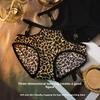 Ladies Spring and Summer New Leopard Pattern Hollow High Bounce Low Waist Pure Cotton Crotch No Trace Ice Silk Briefs