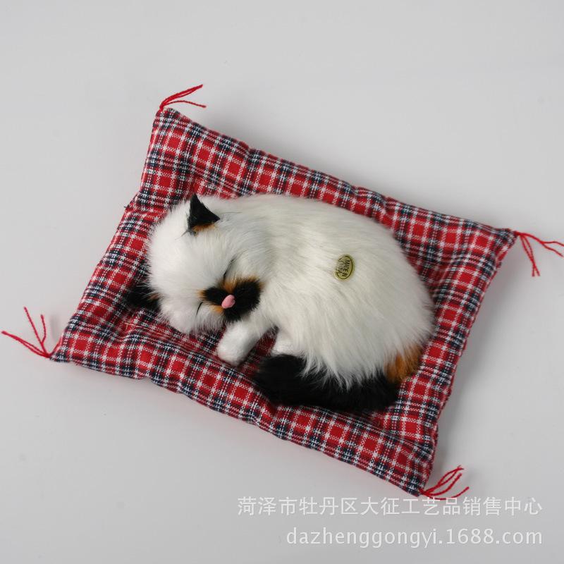 Car Decoration Doll Napping Cat Pad Imitation Cat Hair Elaborate Handmade Cute Cozy Home/Car