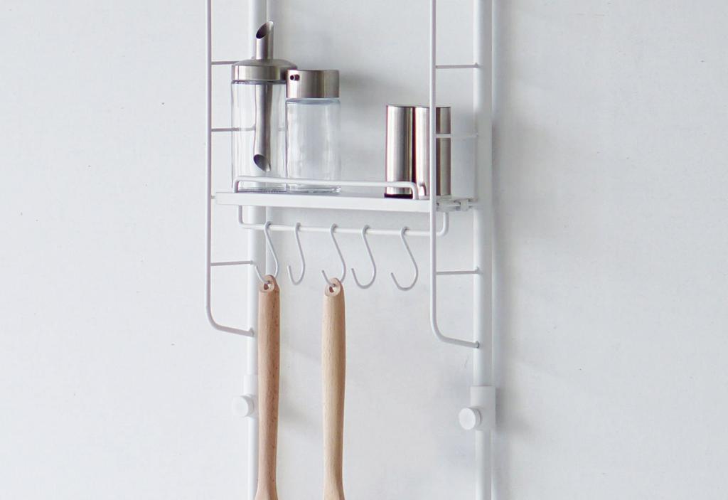 HEIAN SHINDO SPLUCE Hanger, Optional Part for Tension Kitchen Racks, Small, White, SPP-3, by Heian Shindo Kogyo