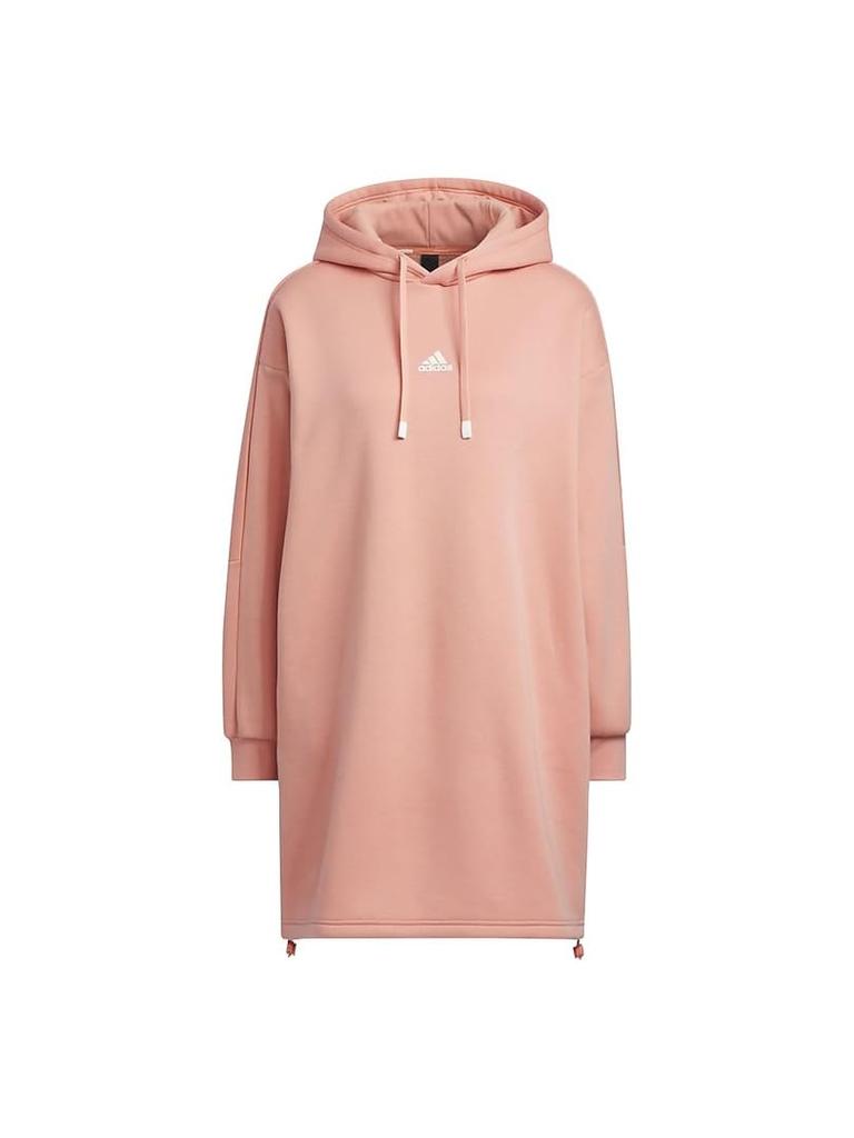 Adidas Wonder Clay Dress Wording Fleece Hooded IEH70 Women's (IK9889) J/S, Loose-Fit Tunic,