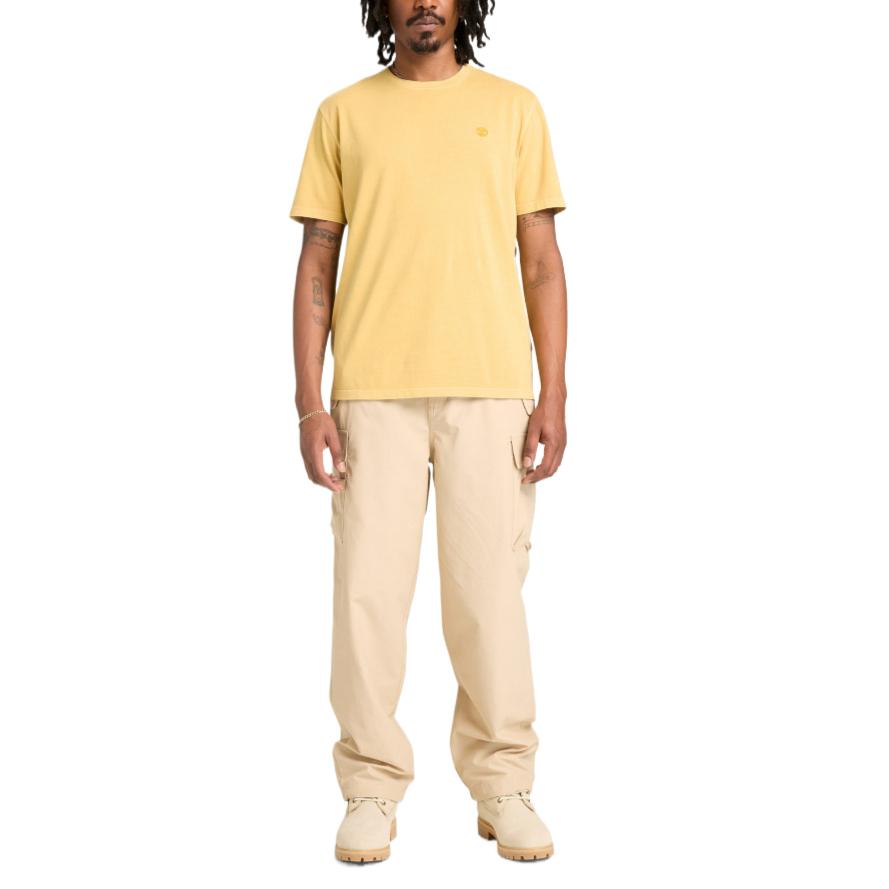 Timberland Solid Color Pullover Round Neck Short Sleeve T-Shirt Men Tops TB0A69KQA7H1