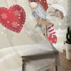 Christmas Gnome Snowflake Love Heart Tulle Curtains Kitchen Door Curtain Chiffon Sheer Voile Christmas Curtains For Living Room