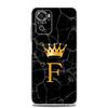Crown Letter A To Z Phone Case For Xiaomi Redmi Note 13 12 5G 9S 9 8 10 11 Pro Plus 4G 9T 13C 12C10C 9C 9A 7 Pro Clear Cover