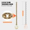 SucceBuy 2pcs G80 Transport Binder Chain 7100 lbs Tow Chain with Clevis Snap Hook Logging for Towing Truck Tie Down Binding