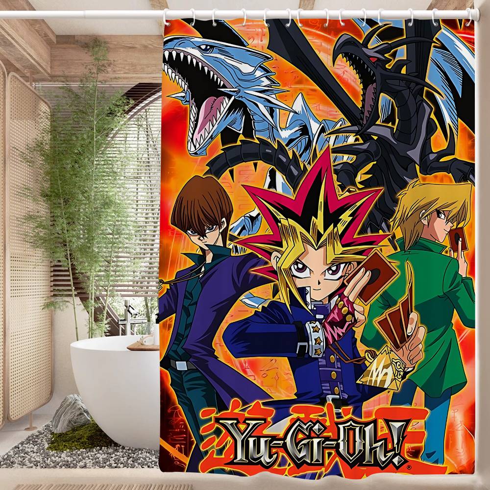 Amine Yu Gi Oh Retro Duschvorhang Sommer Strand Badezimmer Dekorativer Duschvorhang, Wasserdicht