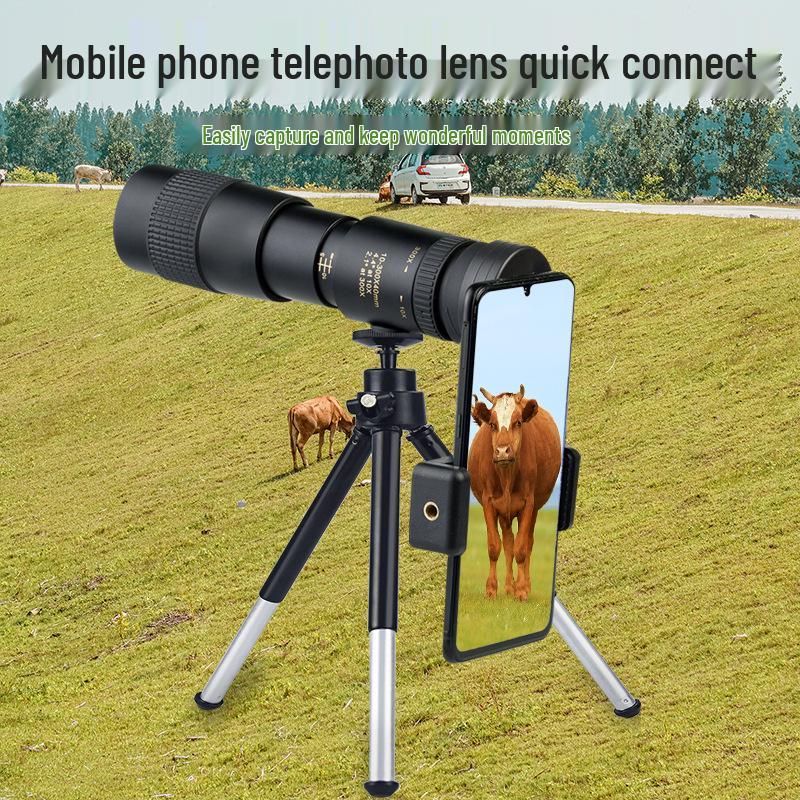 10-300×40 Retractable Zoom Monocular Telescope with High Magnification and Wide-Angle Lens