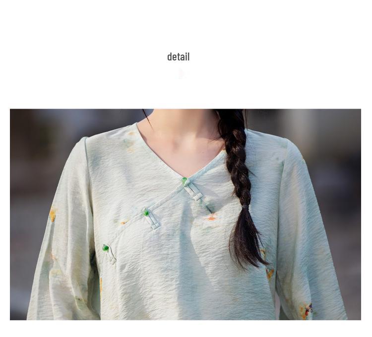 Modern Chinese Zen Loose Plus-Size Women's Hanfu Skirt & Top Set