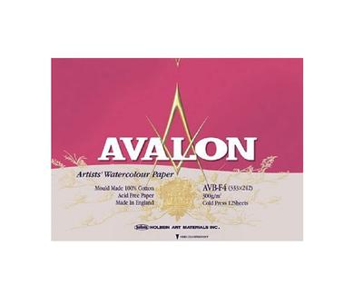 Holbein Avalon Watercolor Paper AVB-F4 Medium Grain 300g F4 Size Block Type 12 Sheets Bound 271003