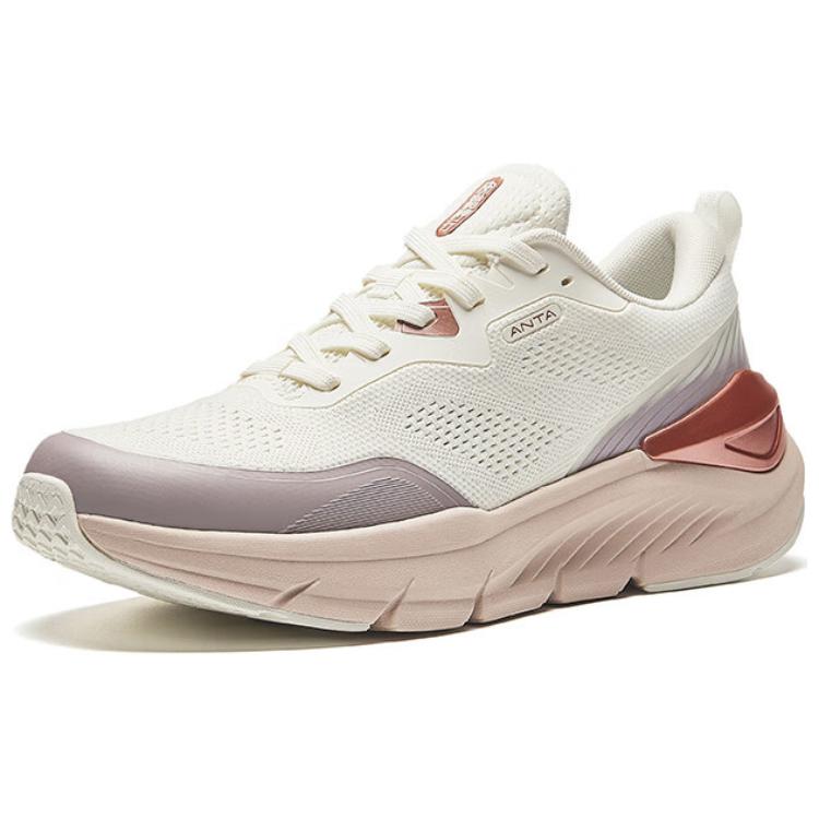 Anta Shunxing 8 Comfortable Versatile Breathable Lightweight Low-Top Running Shoes Women Sneaker White Purple 122437718-4