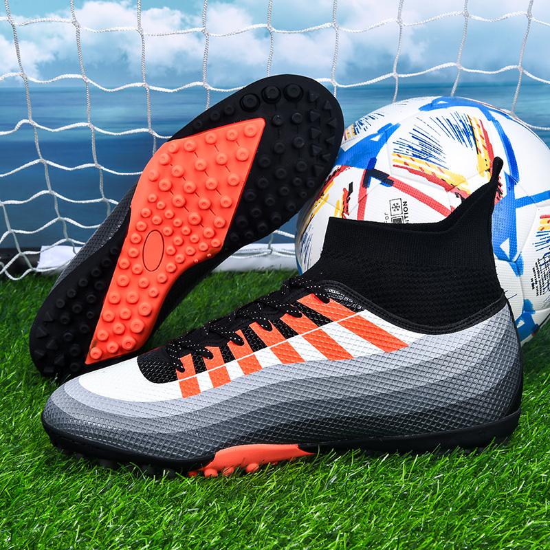 Football Footwear Man Grass Light High-Top Genuine Leather Cozy Soccer Sneakers For Male Original Society Soccer Boot