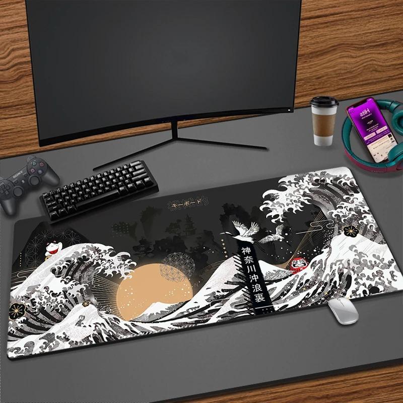 Japanese Pink Sakura Mouse Pad Gaming Office Fuji Cherry Blossom Mousepad XXL Keyboard Mat Non-Slip Laptop Computer Desk Carpet
