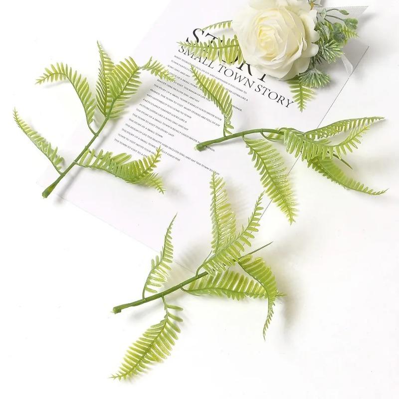 Green Artificial Plants Leaf Party Home Wedding Decor Accessories DIY Cake Candy Box Garland Christmas Decoration Flowers Wreath