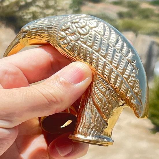 

Golden Handmade Bird Shaped Brass Walking Stick Handle