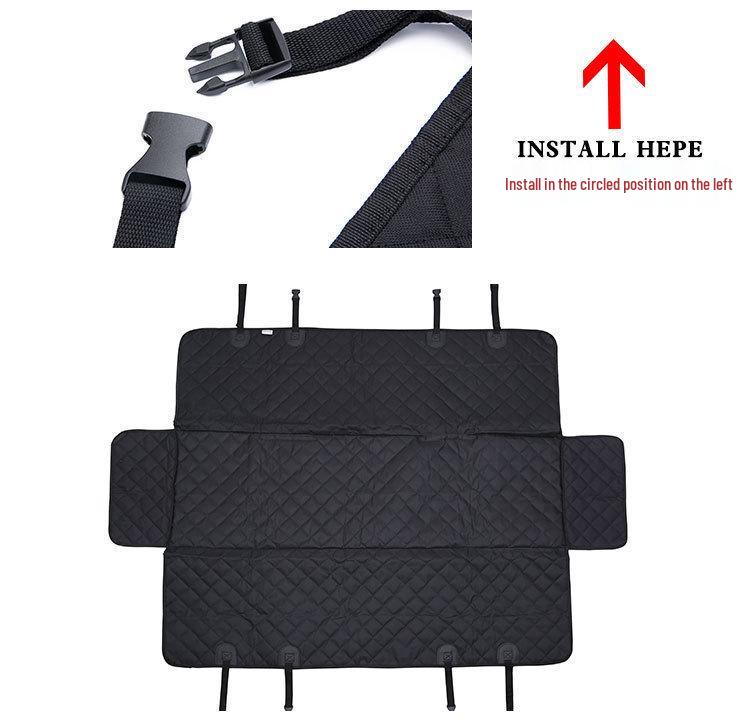 Waterproof Oxford Cloth Car Pet Seat Cover - Thickened, Stain-resistant Rear Seat Mat