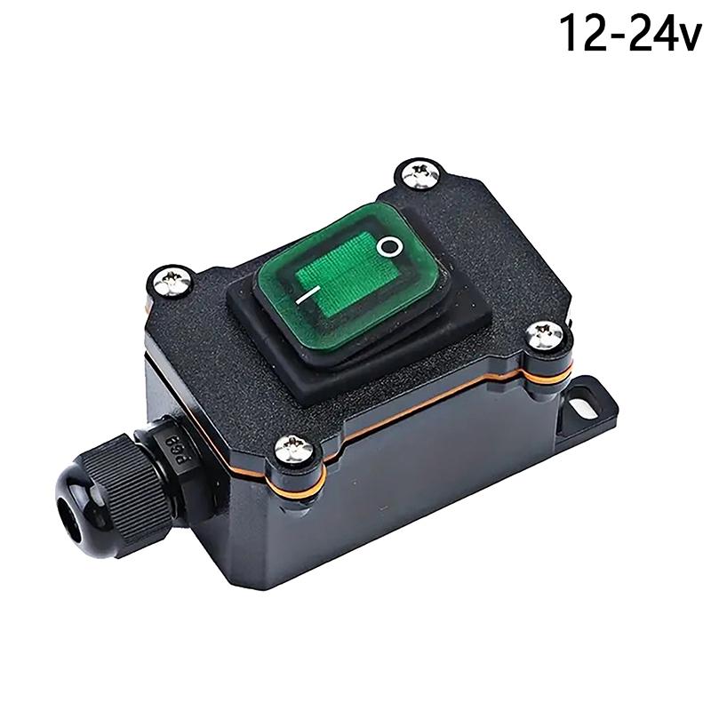 1 szt. Przełącznik kołyskowy 12V/24V/220V Przewód zasilający w linii Przełącznik kołyskowy morski Wodoodporna puszka przyłączeniowa do użytku zewnętrznego Złącze wysokoprądowe