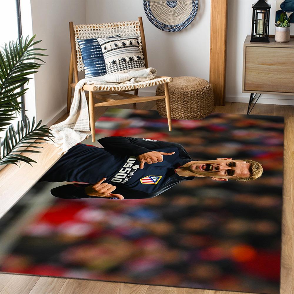 Griezmann's Jersey Floor Mat Design for Balcony Entryway Outdoor Playrooms Anti-slip Rug Anime Office Decor Wedding Party Gift