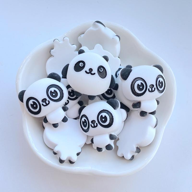 10Pcs New Cute Mini Panda Resin Series Flat Back Scrapbooking DIY Jewelry Craft Decoration Accessories