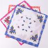 3Pcs 28x28cm 100% Cotton Vintage Flower Printed Women Lady Handkerchief Wedding Party Gift Random Color